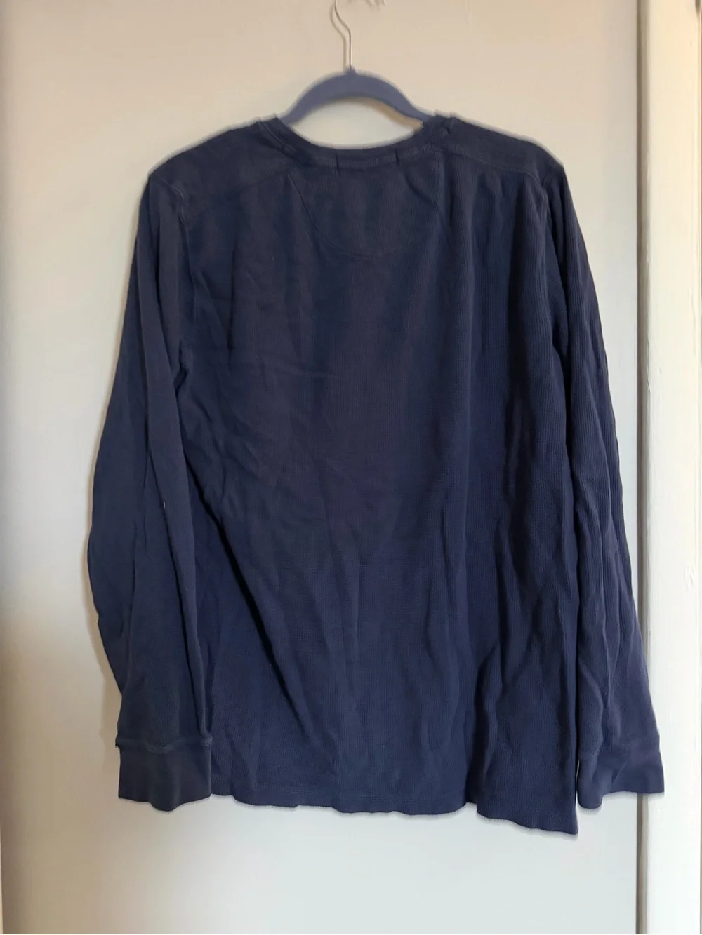 Polo by Ralph Lauren Navy Long-Sleeve Henley with Red Logo